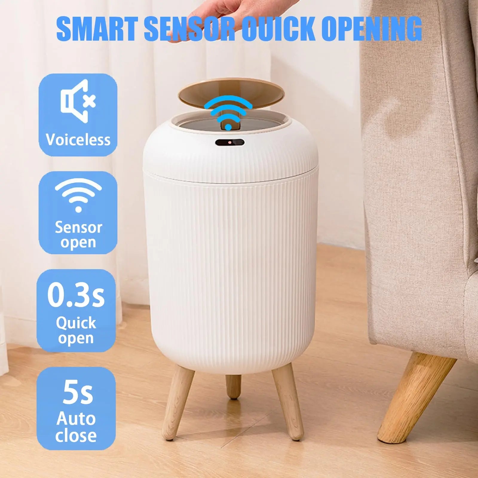Smart Motion Sensor Trash Bin